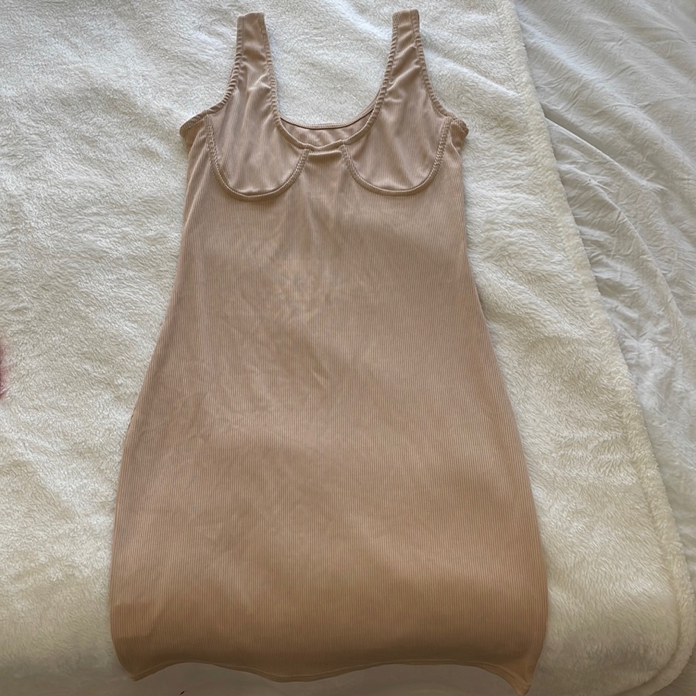 blushmark ribbed bodycon mini dress